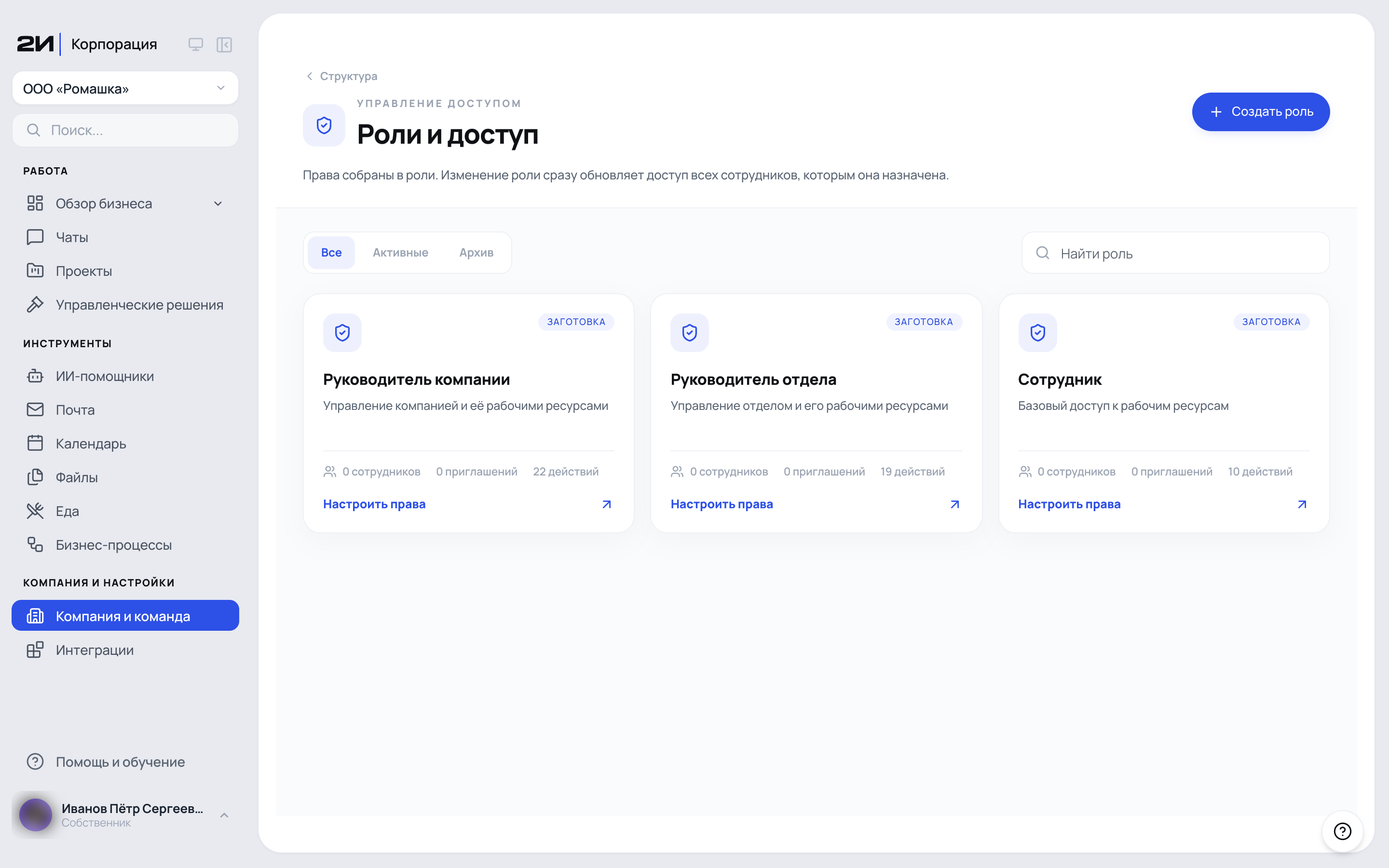 Список ролей